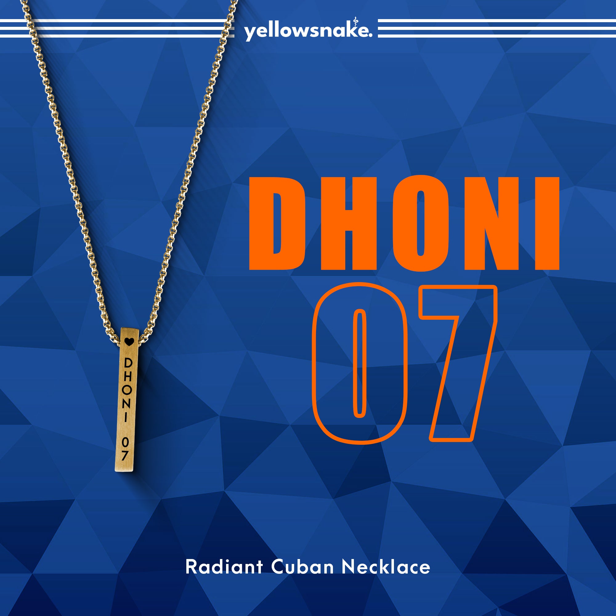 Forever Dhoni 07 Cuban Necklace | Pure Stainless Steel